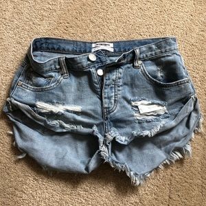 One Teaspoon Denim Cutoff Shorts